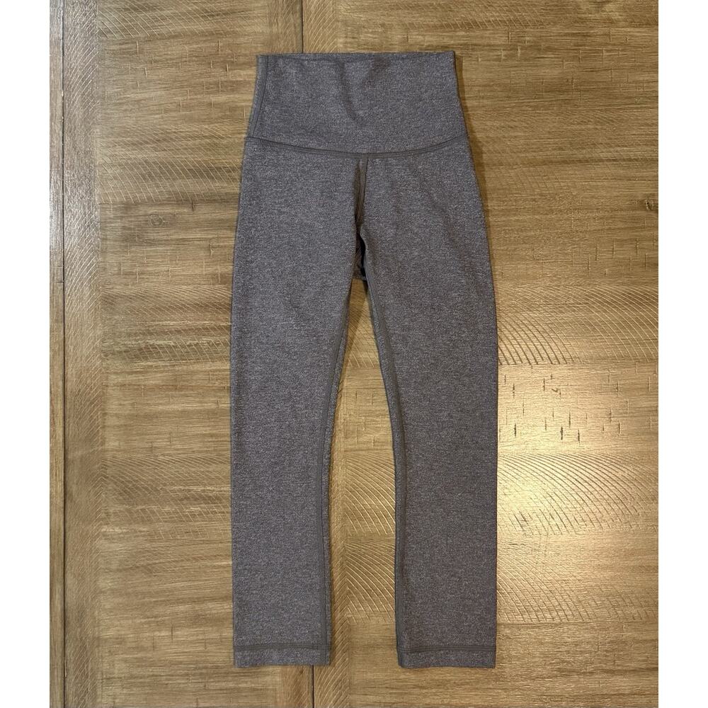 Lululemon Leggings Wunder Under Crop Mid-Rise Luxtreme 21" Heathered Gray Size 2 - Picture 12 of 12